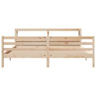 Рамка за легло с табла, 200x200 см, бор масив