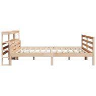 Рамка за легло с табла, 200x200 см, бор масив