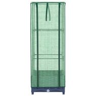 Повдигнато легло с оранжерия калъф, ратанов вид, 40x40x123 см