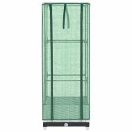 Повдигнато легло с оранжерия калъф, ратанов вид, 40x40x123 см