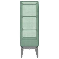 Повдигнато легло с оранжерия калъф, ратанов вид, 80x40x140 см