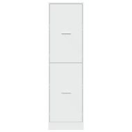 Шкаф органайзер, бял, 40x41x144,5 см, инженерно дърво