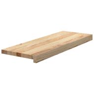 Стълбищни стъпала, 4 бр, 70x30x2 см, необработен масивен дъб