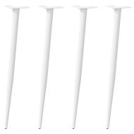 Крака за конзолна маса, конична форма, 4 бр., бели, 72-73 см, стомана
