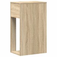 Стойка за компютърна кула с чекмедже дъб сонома 30x44x74 см