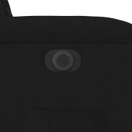 Електрически изправящ реклайнер стол, черен, текстил