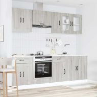 Комплект кухненски шкафове от 8 части Kalmar, инженерно дърво