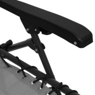 Сгъваем стол-шезлонг, textilene, сив