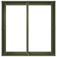 Кашпа, маслиненозелена, 80x80x40 см, студеновалцувана стомана