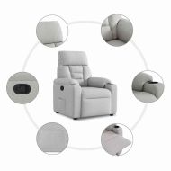 Recliner Chair Cloud Grey Fabric
