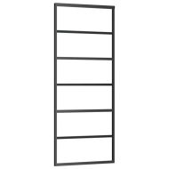 Плъзгаща се врата с обков 76x205 см ESG стъкло и алуминий