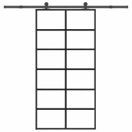 Плъзгаща се врата с механизъм 102x205 см ESG стъкло и алуминий