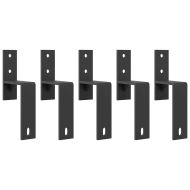 Комплект механизъм за плъзгаща врата, 152,5 см, стомана, черен