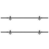 Комплект механизъм за плъзгаща врата, 427 см, стомана, черен