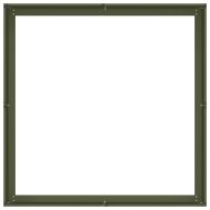 Кашпа, маслиненозелена, 100x100x30 см, стомана