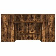 Приемно бюро, опушен дъб, 200x50x103,5 см, инженерно дърво