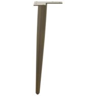 Крака за масичка за кафе, конична форма, 4 бр., естествена стомана, 42-43 см, стомана