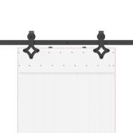 Комплект механизъм за плъзгаща врата, 152,5 см, стомана, черен