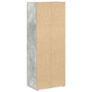 Библиотека, бетонно сива, 40x24x102 см, инженерно дърво