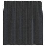 Пердета от воал с прът джобове, 2 бр, черно