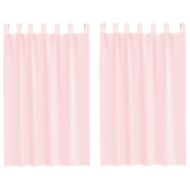 Пердета от воал с прът джобове, 2 бр, светлорозово