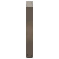 Крака за масичка за кафе, U-образни, 2 бр., естествена стомана, 28 x (42-43) см, стомана