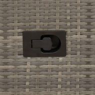 Градински столове с регулируема облегалка, 2 бр., с възглавници, сиви, полиратан