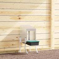 Кутия за гнездене за пилета с 1 отделение и крака, поцинкована стомана