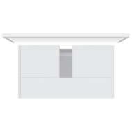 Комплект мебели за баня, бял, инженерно дърво