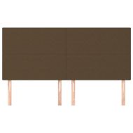 Табла за легло, тъмнокафява, 160x5x118/128 см, плат