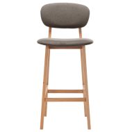 Бар табуретки, 2 бр, таупе, текстил
