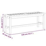 Градинска пейка, 110 cм, масив акациево дърво