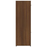 Библиотека, кафяв дъб, 90x30x90 см, инженерно дърво
