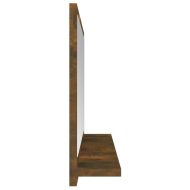 Огледало за баня, опушен дъб, 60x10,5x37 см, инженерно дърво