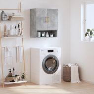 Стенен шкаф, бетонно сив, 60x31x70 см, инженерно дърво