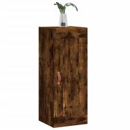 Стенен шкаф опушен дъб 34,5x34x90 см инженерно дърво