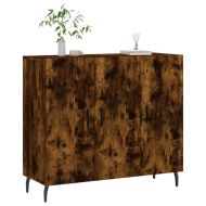 Сайдборд, опушен дъб, 90x34x80 см, инженерно дърво