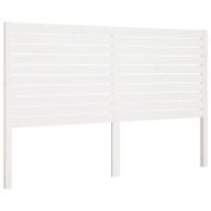 Горна табла за легло, бяла, 146x4x100 см, бор масив