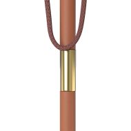 Градински чадър с дървен прът, 150x200 см, бордо червен