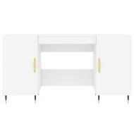 Бюро, бяло, 140x50x75 см, инженерно дърво