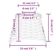 Абажур за таванна лампа бял Ø15x12 см ракита
