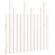 Стенна табла за спалня, бяла, 82,5x3x80 см, борово дърво масив