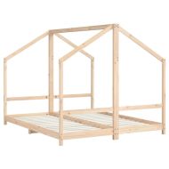 Рамка за детско легло 2x(80x200) см масивна борова дървесина