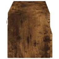 Стенен ТВ шкаф, опушен дъб, 80x30x30 см, инженерно дърво