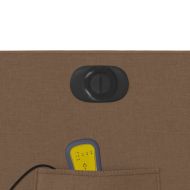 Електрически масажен реклайнер стол, кафяв, текстил