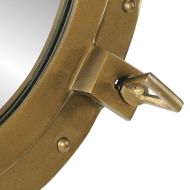 Огледало за стена с илюминатор Ø50 см алуминий и стъкло