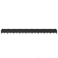 Градинска кашпа с колчета, черна, 362,5x42,5x28,5 см, PP