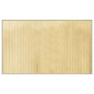 Килим, правоъгълен, светъл натурален, 60x100 см, бамбук