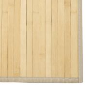 Килим, правоъгълен, светъл натурален, 70x200 см, бамбук