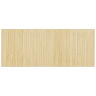 Килим, правоъгълен, светъл натурален, 80x200 см, бамбук